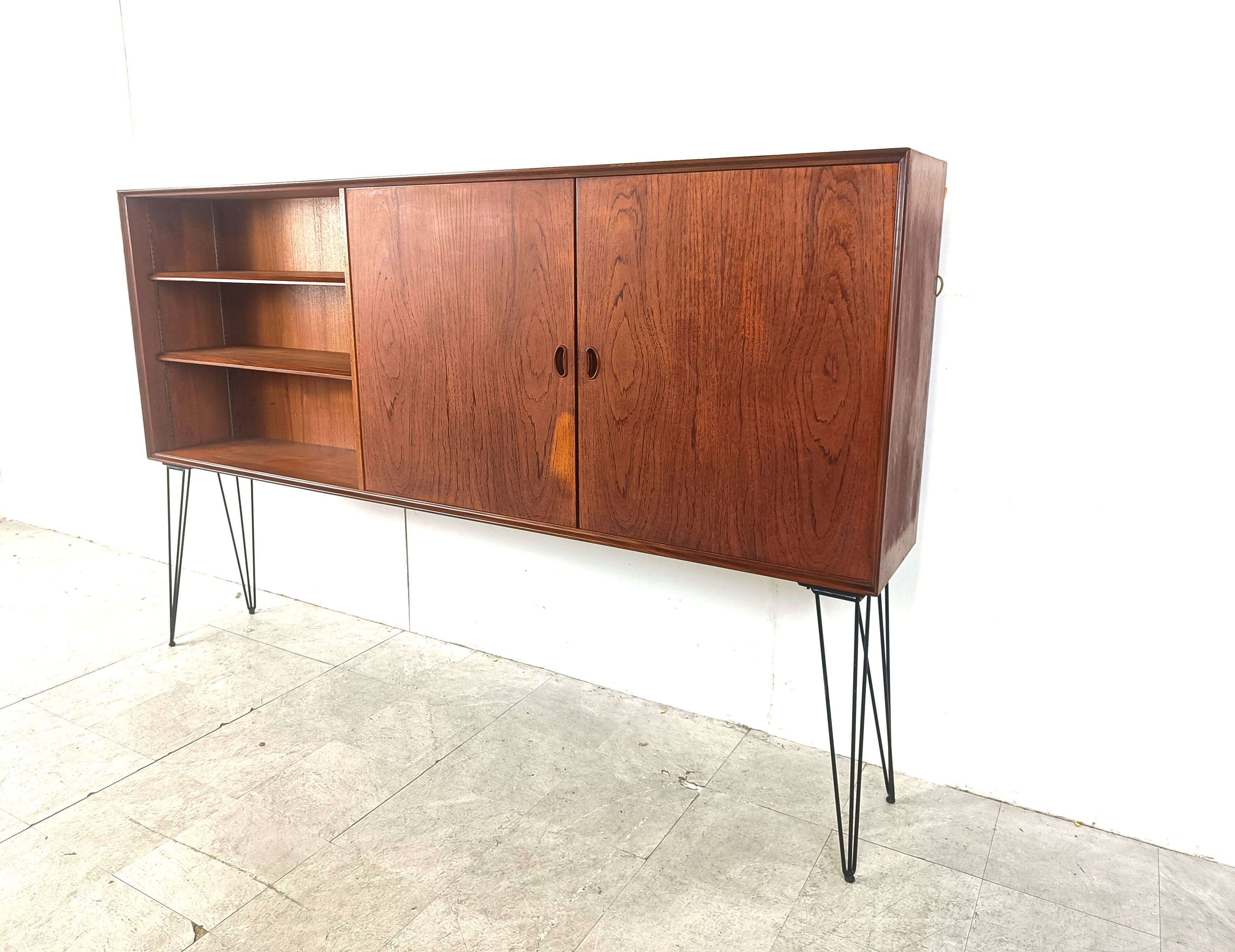 Mid century teak highboard by Oswald Vermaercke, 1950s