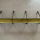 Antique brass wall coat rack
