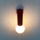 Mid-century minimalist red wall lamp, set of 2.