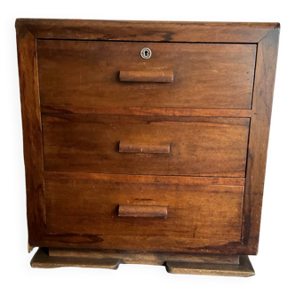 Vintage three-drawer chest of drawers from the 1950s