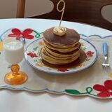 Vichy fleur placemat beige