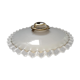 Abat-jour suspension en opaline dentelée blanche années 40 griffe laiton petit modèle