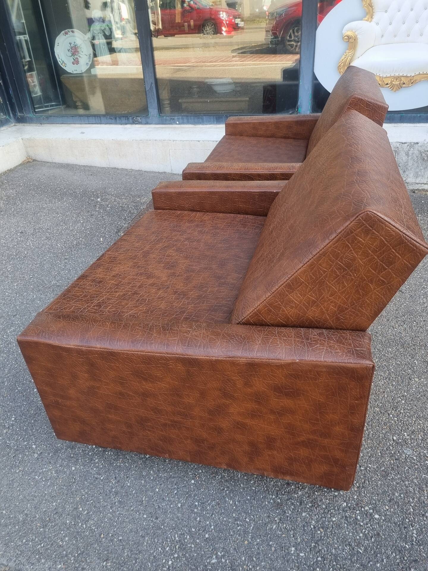 Pair of vintage sofa beds