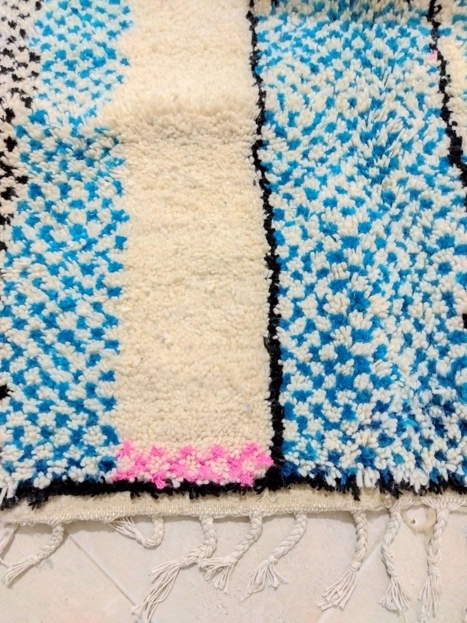 Tapis berbère marocain tribal coloré 255 x 158cm