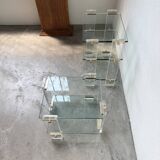 Glass and Plexiglas consoles from the 80s