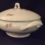 Oval soup tureen in Limoges porcelain, Salmon and Co (A525)