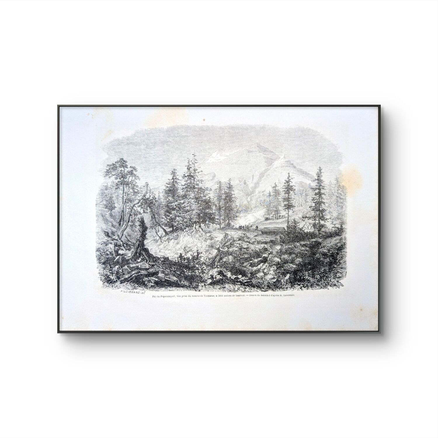The Popocatepetl, Mexico. Printed in 1861.