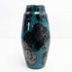 Vintage ceramic vase with enamel and glaze