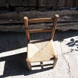 Old children's straw chair