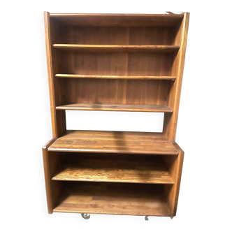 Pierre Chapo elm bookcase modular system "Go"