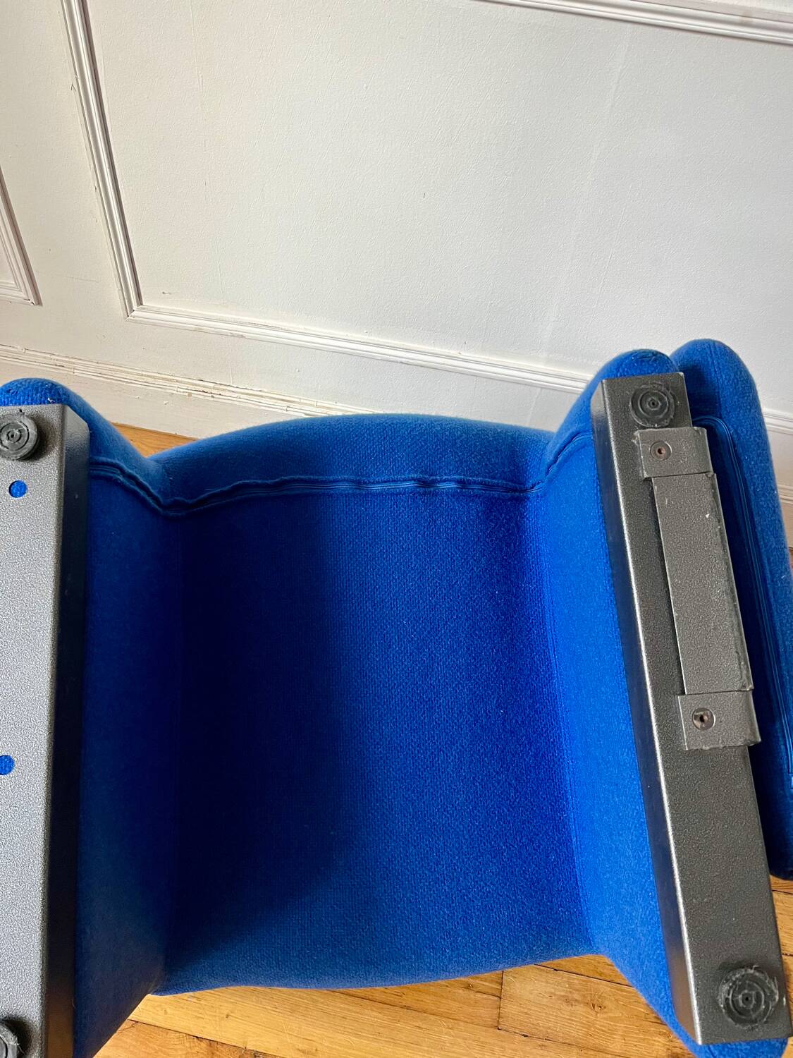 Vintage 70s wool fireside chair