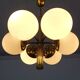 Sputnik brass and glass ceiling chandelier from Kaiser Idell / Kaiser Leuchten, Germany, 1960s