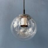 Vintage small Raak seeded glass hanging lamp