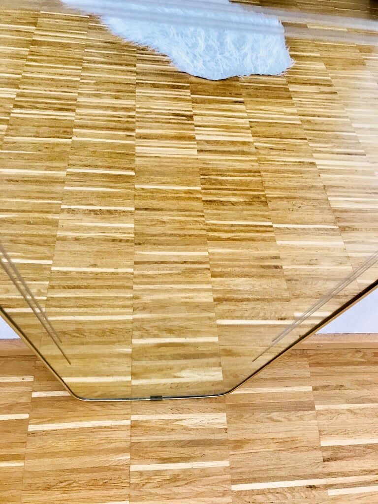 Italian asymmetrical wall mirror framed in brass 1960s Italy