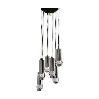 Waterfall suspension tube lamps by Raak Amsterdam, in the 1960s