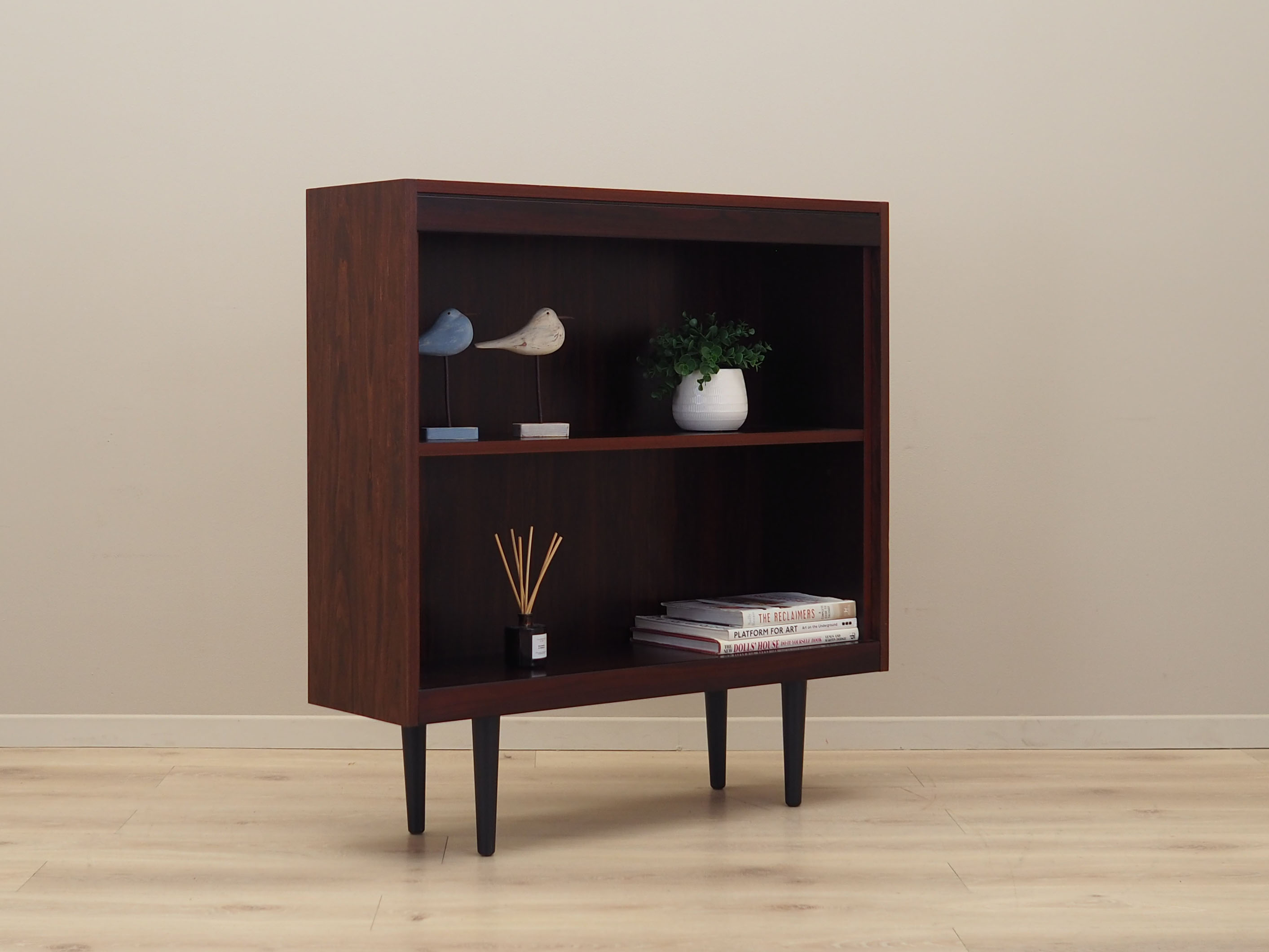 Walnut bookcase, Swedish design, 1970s, Sweden