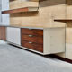 Modular wall system with rosewood panels Georges Frydman 70 years efa editor
