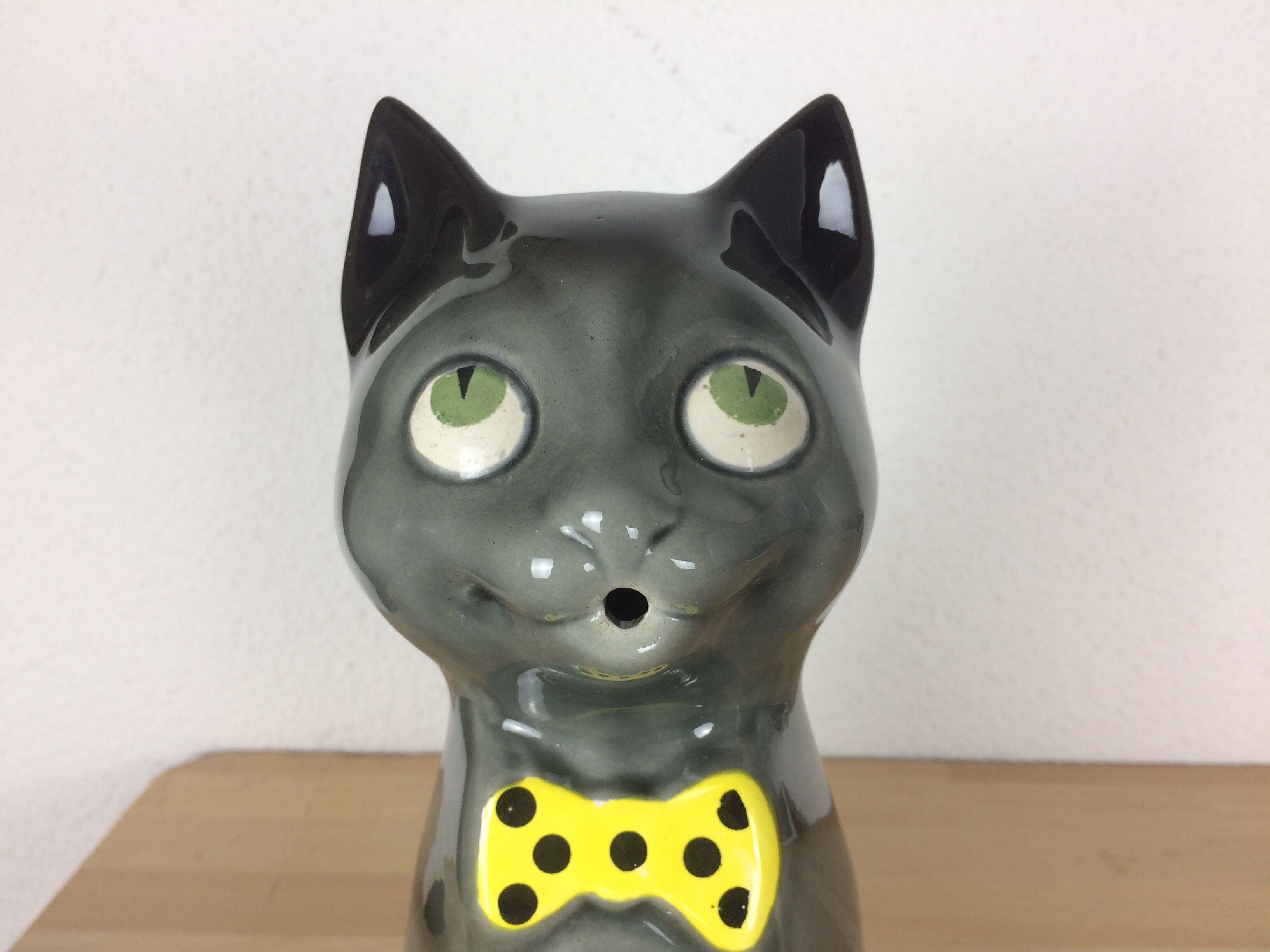 Poet-Laval cat pitcher in zoomorphic ceramic