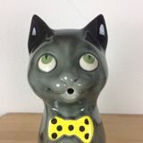 Poet-Laval cat pitcher in zoomorphic ceramic