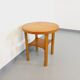 vintage light wood pedestal table from the 50s 60s