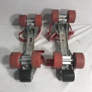 Old pair of roller skates olympic metal