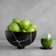 Black marble fruit bowl