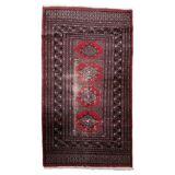 Antique Uzbek Bukhara handmade rug 92 cm x 162 cm 1930s - 1C1234