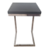 Contemporary C design side table — Heavy chrome steel and top