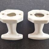 Pair of porcelain hooks