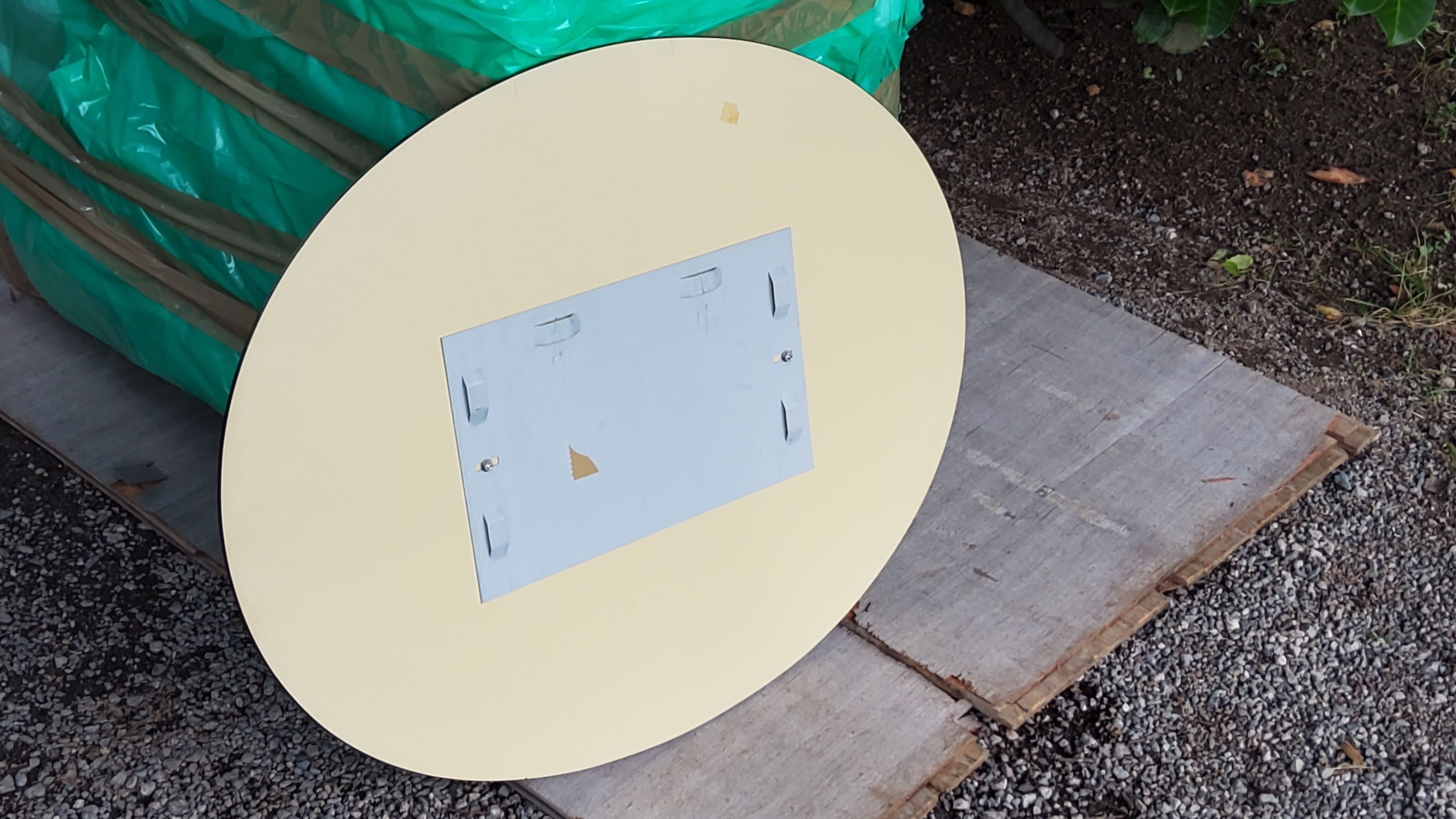Antonio Lupi oval mirror from the 70s-80s 2 tains, 69x55 cm