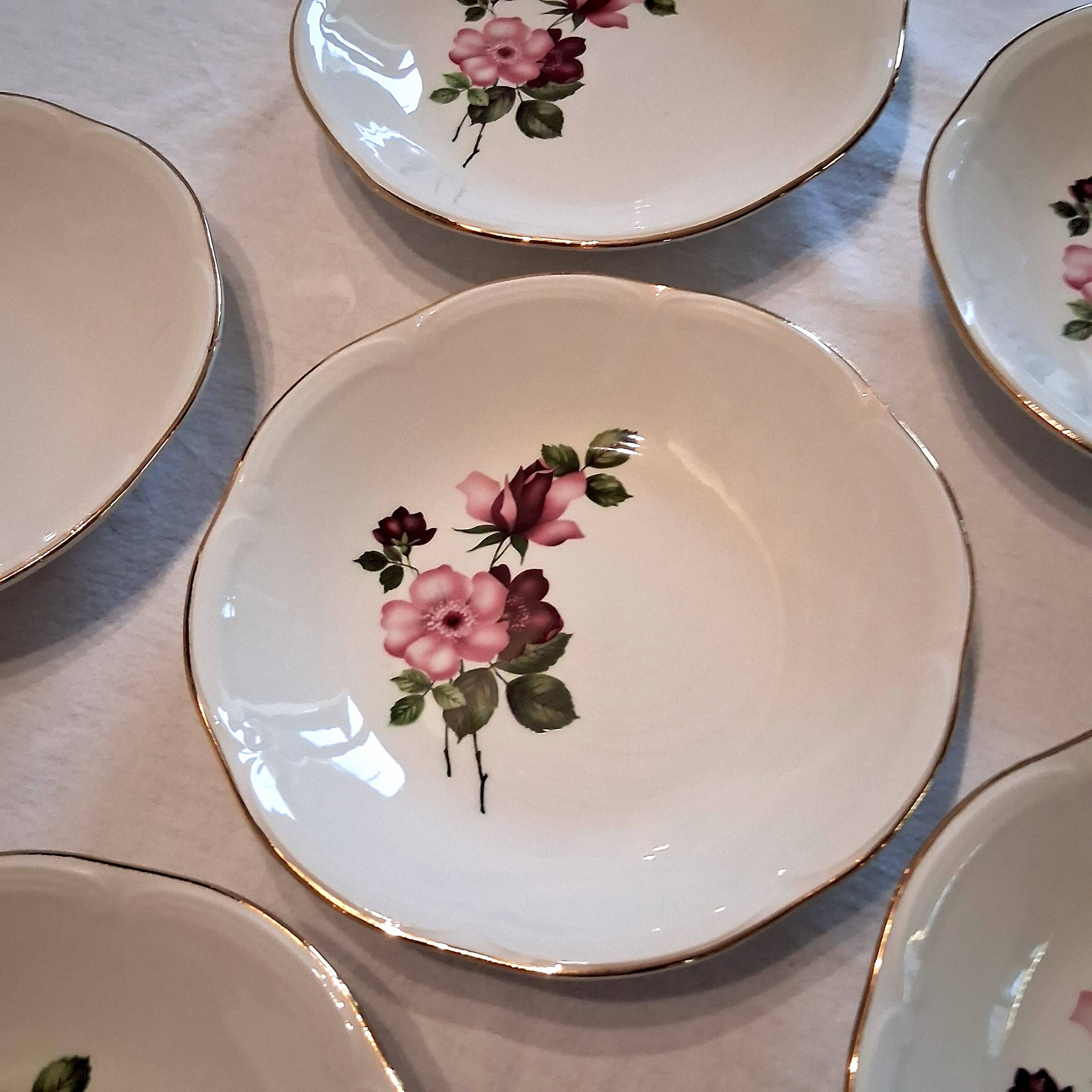 6 deep plates from Gien model "Chinon" in very good condition.