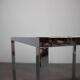 Table basse en résine et pierre chromée du milieu du siècle, années 1970, Allemagne