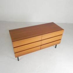 Mid-century chest of drawers with 6 drawers in the Musterring style, 1960s.