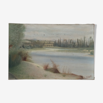 Tableau huile sur toile paysage