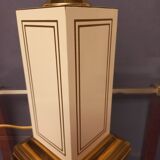 Large designer lamp in brass and ivory lacquer
