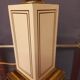 Large designer lamp in brass and ivory lacquer