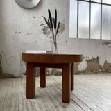 Circular brutalist table from the 1950s
