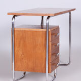 Bauhaus Restored Oak Writing Desk Made in 1930s by Robert Slezak, Czechia
