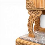 Art Deco Parisian buffet in solid raw oak from the 1930s.