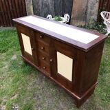 Vintage René Gabriel sideboard with 2 doors and 4 drawers in beech.