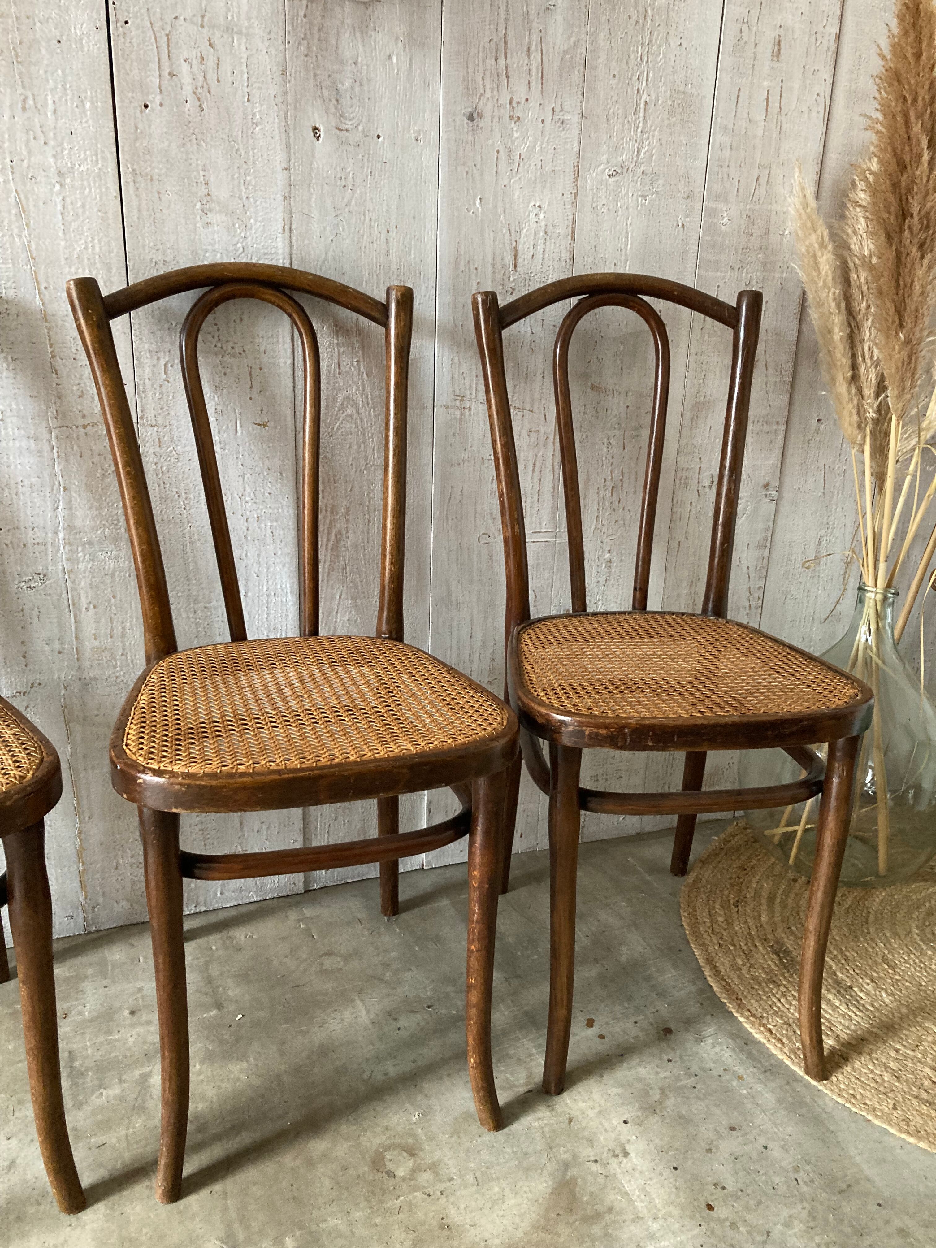 Series of 3 Thonet chairs