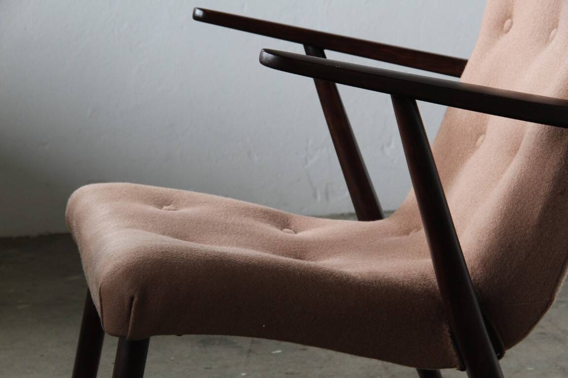 Vintage mid-century lounge chair Danish style of Arctander or Henry Schubell