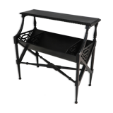 Black lacquered Indochinese console with disk storage