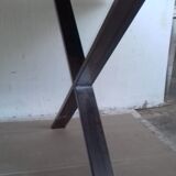 Table with raw solid top