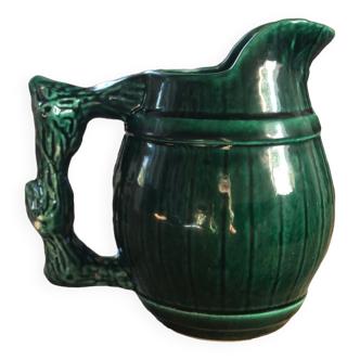 Longchamp green ceramic pitcher
