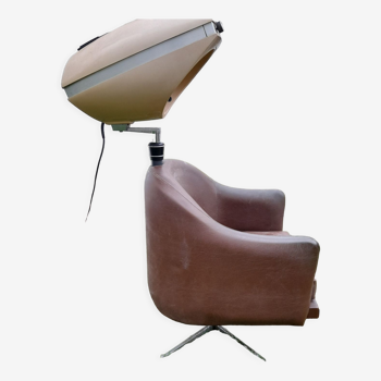 1960s hairdresser's chair in leather