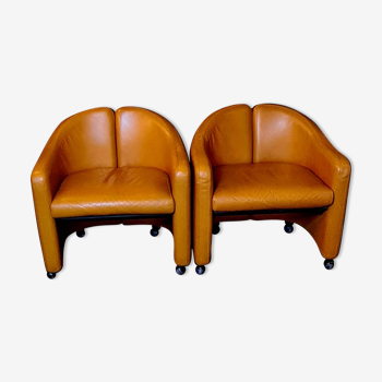 Pair of PS142 Eugenio GERLI armchairs