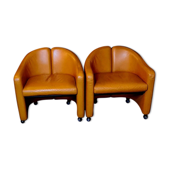 Pair of PS142 Eugenio GERLI armchairs