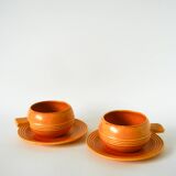 Pair of stoneware lunch plates, Made in France, 1970