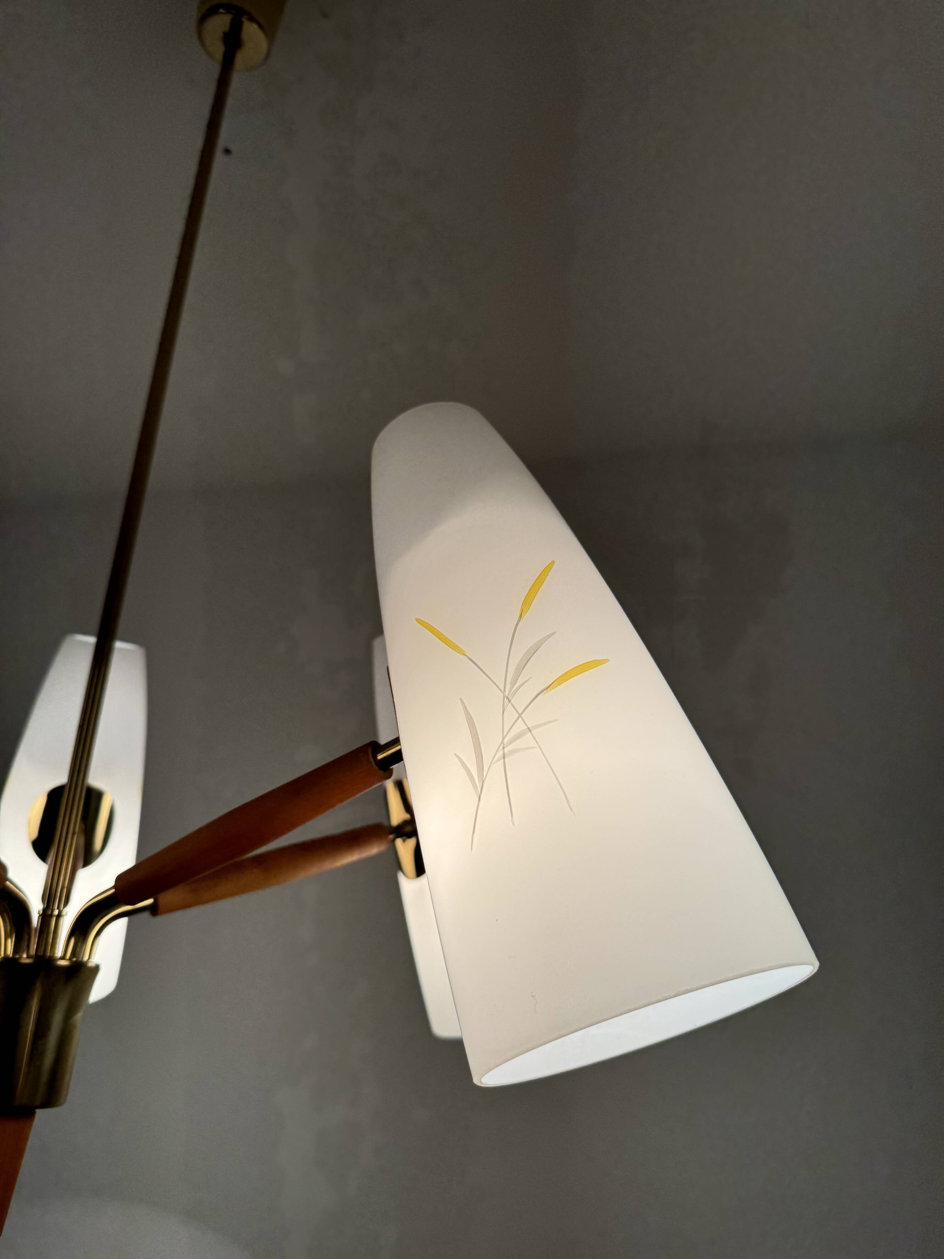 Austrian Brass Chandelier by Rupert Nikoll